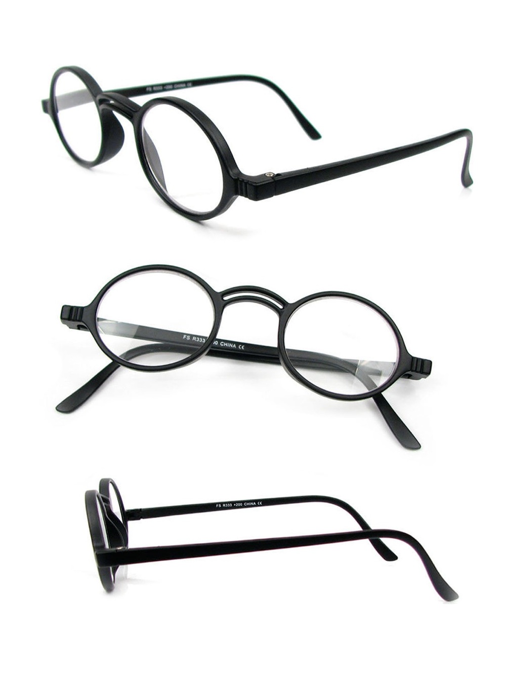 Retro Style Small Round Reading Glasses Single Vision Full Frame Readers